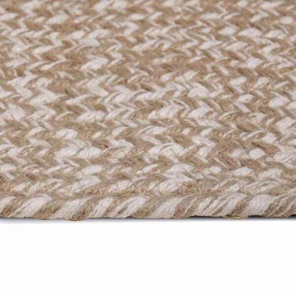 vidaXL Area Rugs Rectangular Natural and White 80 x 250 cm Jute