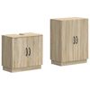 vidaXL 2 Piece Bathroom Cabinet Set HOORN Sonoma Oak Engineered Wood