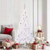 vidaXL Artificial Christmas Tree with Stand White 180 cm PVC and Steel