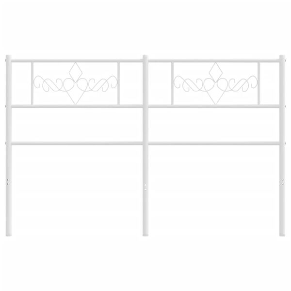 vidaXL Metal Replace Headboard White 120 cm