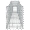vidaXL Arched Gabion Basket 400x30x40/60 cm Galvanised Iron