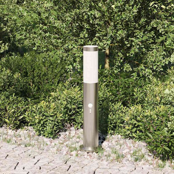 vidaXL Bollard Light with Sensor 50 cm Stainless Steel IP44