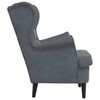 vidaXL Armchair Dark Grey 92 x 71 x 91 cm Velvet