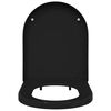 vidaXL Toilet Seat Adjustable Black 48 x 36.5 x 4.5 cm Polypropylene
