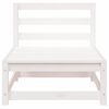 vidaXL Garden Sofas Armless 2 pcs White 70x70x67 cm Solid Wood Pine