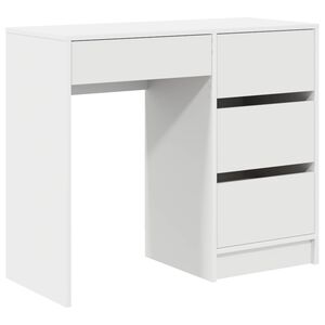 vidaXL Desk White Engineered Wood 90 x 37.5 x 75 cm