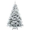vidaXL Artificial Christmas Tree with 300 LEDs White 240 cm PE and PVC