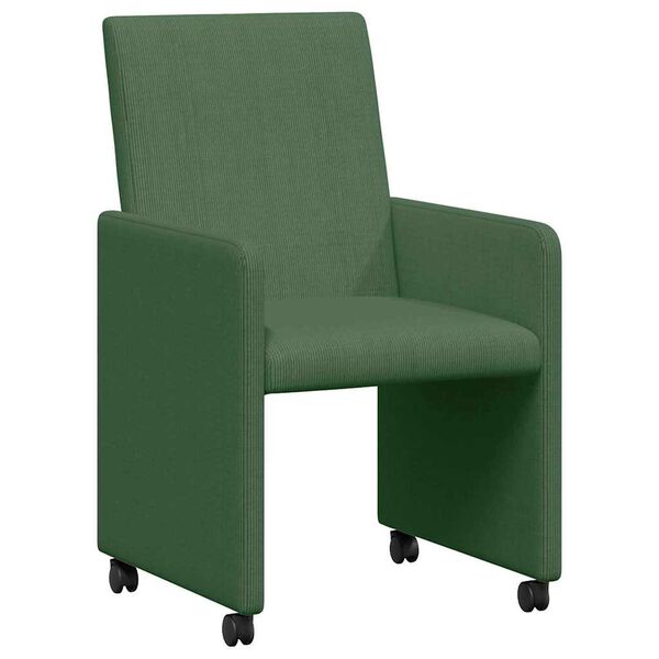 vidaXL Dining Chairs 2 pcs Grey green 57 x 66 x 94 cm Corduroy fabric