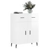 vidaXL Sideboard High Gloss White 69.5x34x90 cm Engineered Wood