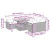 vidaXL 9 Piece Garden Sofa Set with Cushions Grey Poly Rattan Acacia