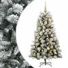 vidaXL Artificial Hinged Christmas Tree with Baubles 150 cm 150 LEDs