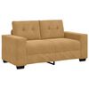 vidaXL Sofa 2 pcs Brown 221 x 80 x 80 cm Fabric