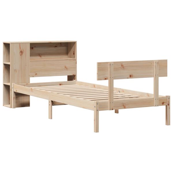vidaXL Bookcase Bed without Mattress 90x200 cm Solid Wood Pine