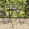 vidaXL Folding Bistro Table Brown 55x54x71 cm Poly Rattan