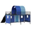 vidaXL Kids'Loft Bed Frame Black and Blue 99.5 x 200 cm Metal