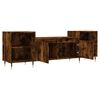 vidaXL TV Cabinet Smoked Oak 160x35x55 cm Engineered Wood
