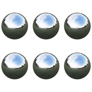 vidaXL Mirror Ball 6 pcs &Oslash; 7.5 cm Silver Stainless Steel 201