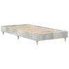 vidaXL Bed Frame No Mattress Concrete Grey 100x200 cm Engineered Wood