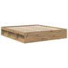 vidaXL Bed Frame without Mattress Artisan Oak 180x200cm Super King Engineered Wood