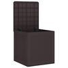 vidaXL Garden Storage Box Brown 55 x 53 x 57 cm Polypropylene