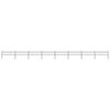 vidaXL Garden Fence with Hoop Top Steel 1426x60 cm Black