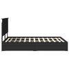 vidaXL Storage Bed with Headboard Black 140 x 190 cm Engineered Wood