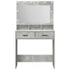 vidaXL Dressing Table Concrete Grey 79 x 41 x 135 cm Engineered Wood