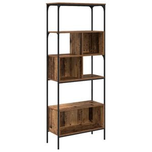 vidaXL Bookcase Old Wood 76 x 33 x 188.5 cm Engineered Wood