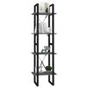 vidaXL 4-Tier Book Cabinet Grey 40x30x140 cm Engineered Wood