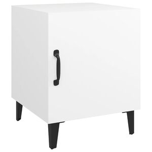 vidaXL Bedside Cabinet White Engineered Wood