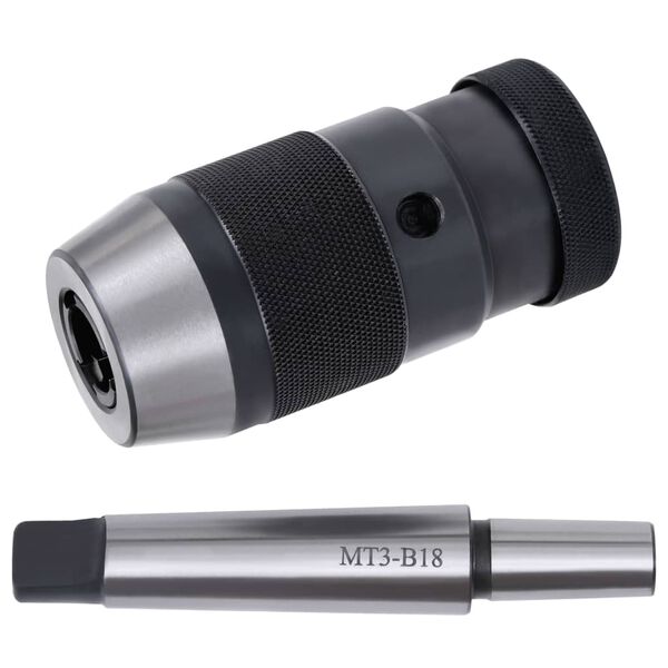 vidaXL Quick Release Drill Chuck MT3-B18 with 16 mm Clamping Range