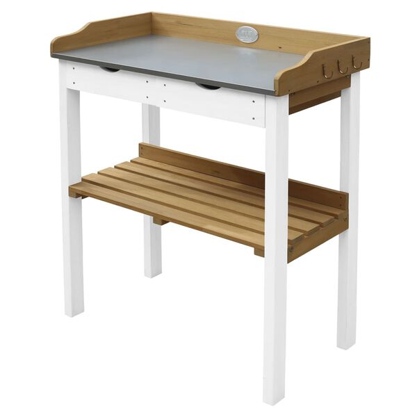 AXI Potting Table with 2 Drawers Brown and White
