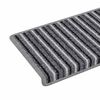 vidaXL Self-adhesive Stair Mats Striped 15 pcs Grey 65 x 21 x 4 cm