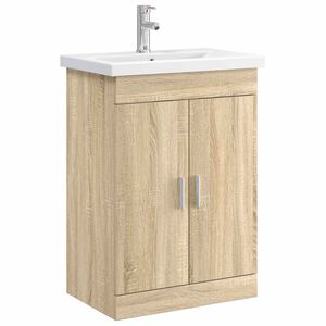 vidaXL Bathroom Furniture Set Sonoma Oak 61 x 40 x 84.5 cm