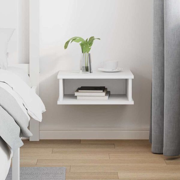 vidaXL Bedside Table White 40 x 31 x 15 cm Engineered Wood