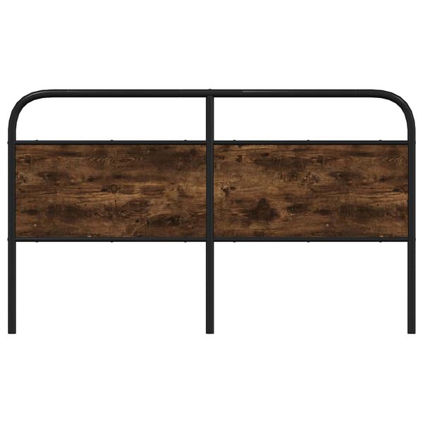 vidaXL Replace Headboard Smoked Oak 150 cm Steel and Engineered Wood