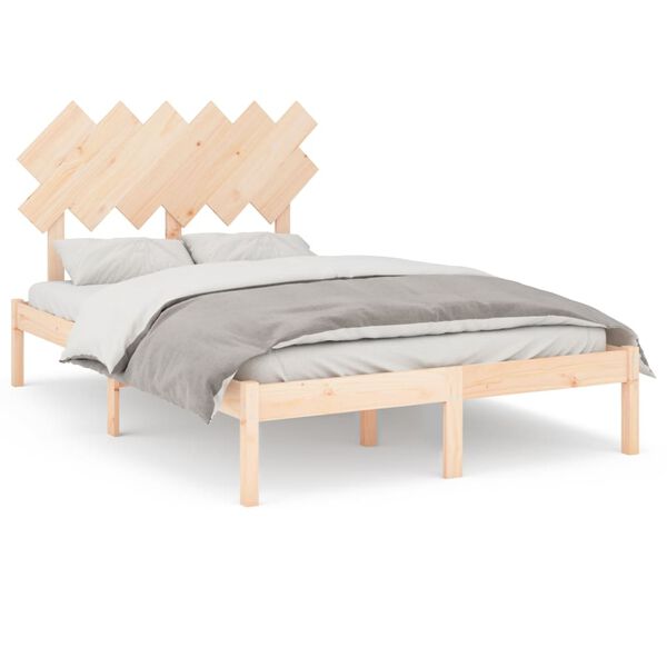 vidaXL Bed Frame without Mattress 135x190 cm Double Solid Wood
