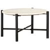 vidaXL Coffee Table White 60x60x35 cm Real Stone with Marble Texture