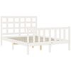 vidaXL Bed Frame without Mattress White Small Double Solid Wood Pine