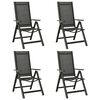 vidaXL 5 Piece Garden Dining Set Aluminium Anthracite