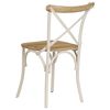 vidaXL Cross Chairs 2 pcs White Solid Mango Wood