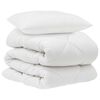 vidaXL Duvet with Pillow 2 pcs White Microfiber
