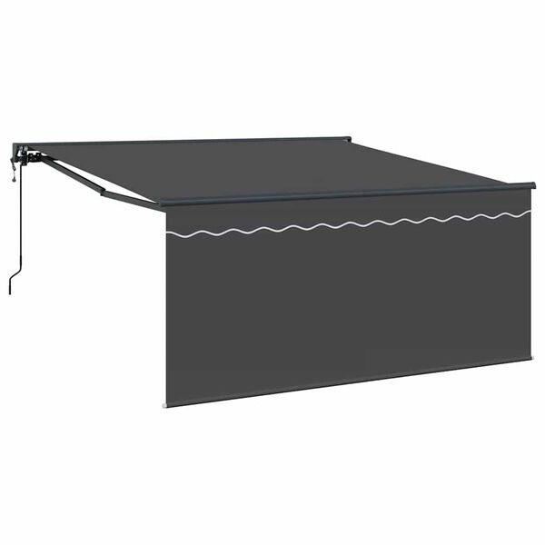vidaXL Retractable Awning Grey and anthracite 300 x 250 cm