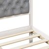 vidaXL Bed Frame with Headboard Light Grey 90 x 200 cm Solid Pine Wood