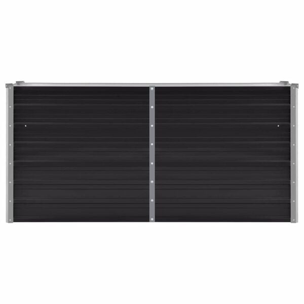 vidaXL Garden Raised Bed Anthracite 160x40x77 cm Galvanised Steel