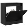 vidaXL Shoe Cabinet Black 60x34x63.5 cm Engineered Wood