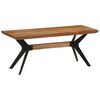 vidaXL Dining Bench 110x40x46 cm Solid Wood Acacia and Steel
