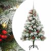 vidaXL Artificial Christmas Tree Green and white 150 cm
