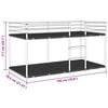 vidaXL Bunk Bed without Mattress White 75x190 cm Steel