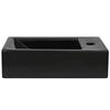 vidaXL Basin with Faucet Hole Rectangular Ceramic Black 46x25.5x12 cm